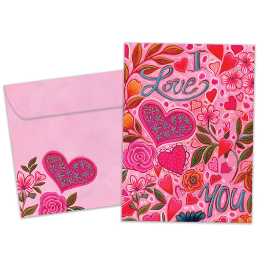 I Love You Floral Valentine’s Day Card