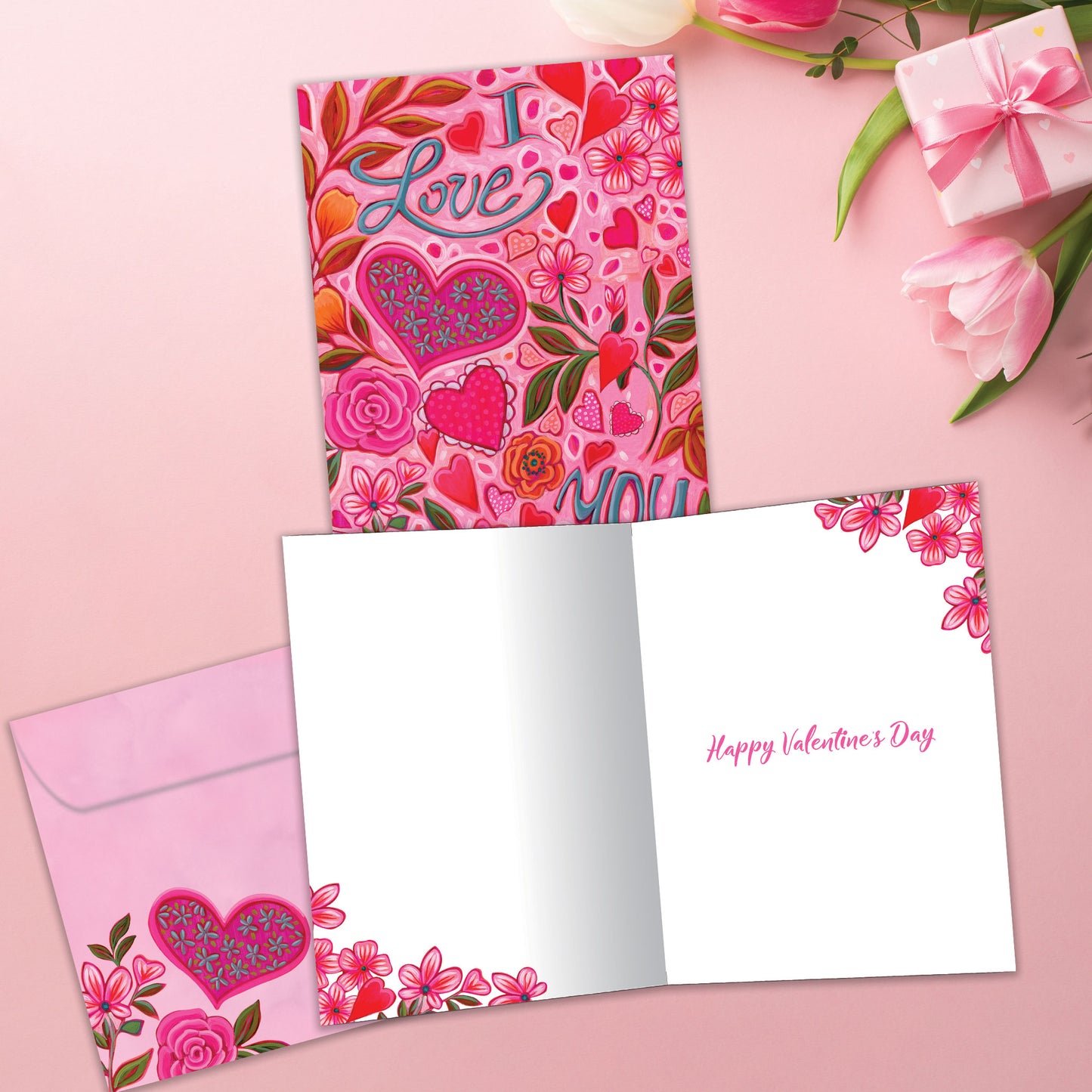 I Love You Floral Valentine’s Day Card