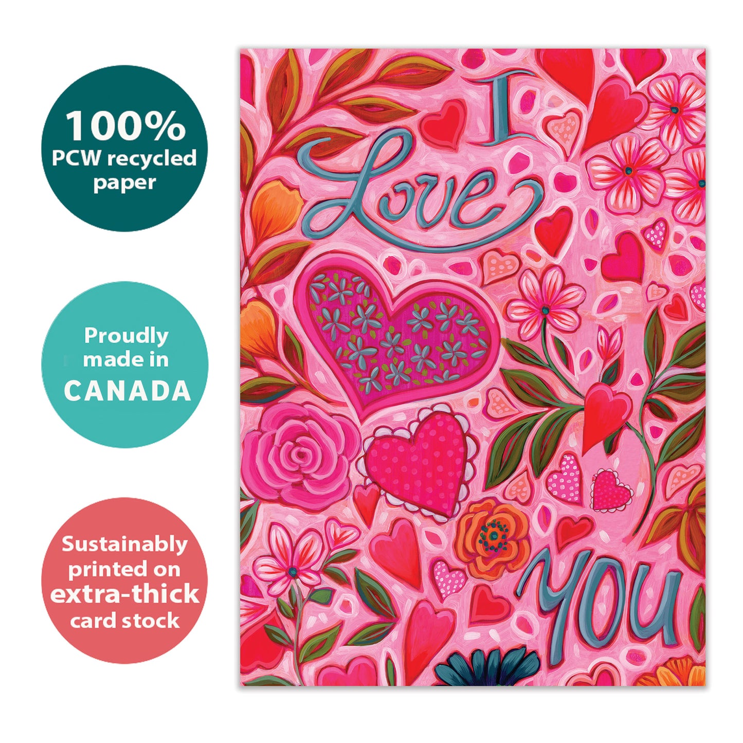 I Love You Floral Valentine’s Day Card