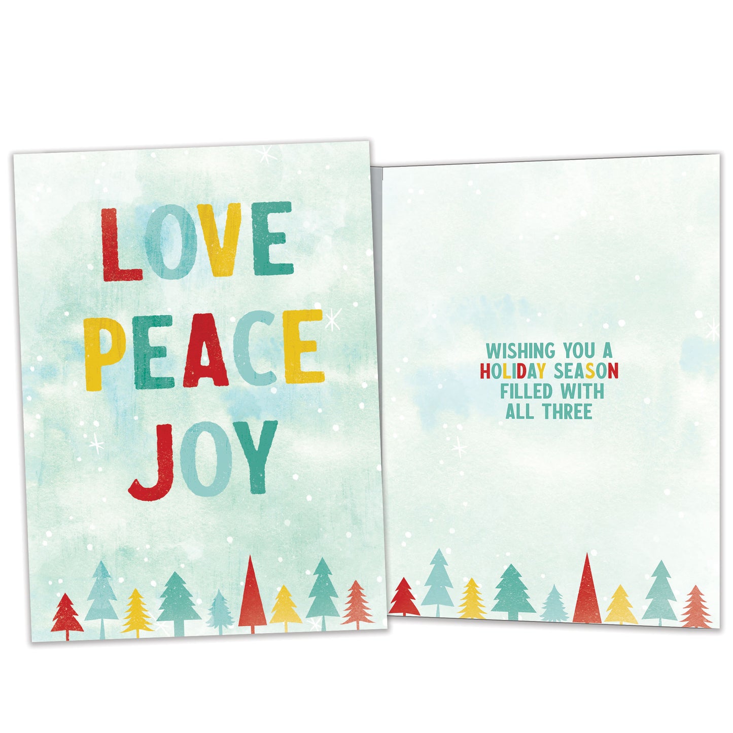 Peace Love Joy Holiday Card