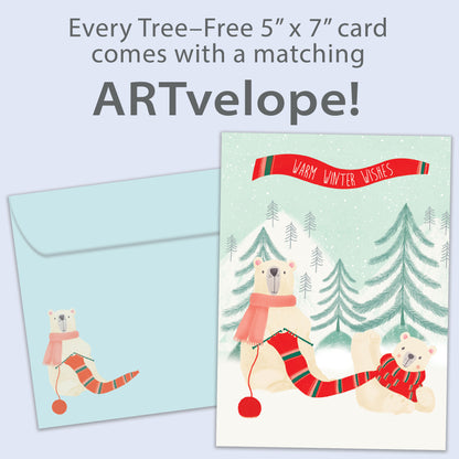 Warm Polar Bears Holiday Card