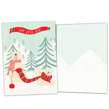 Warm Polar Bears Holiday Card