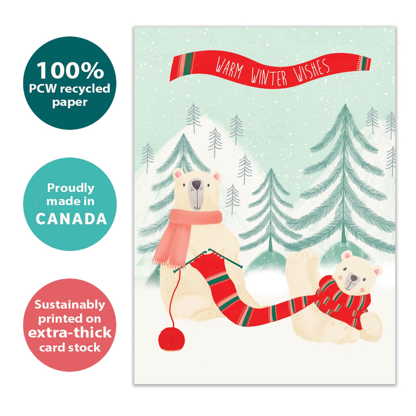 Warm Polar Bears Holiday Card