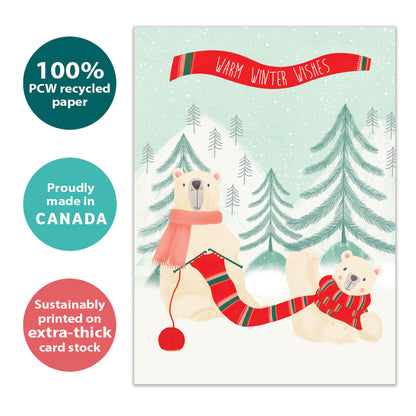 Warm Polar Bears Holiday Card