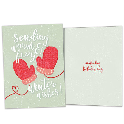 Fuzzy Mittens Holiday Card