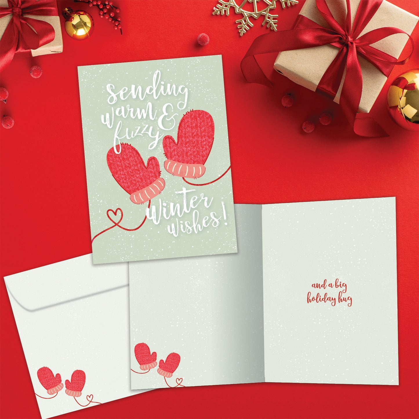 Fuzzy Mittens Holiday Card