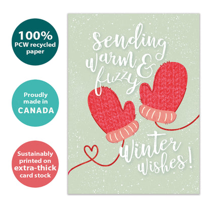 Fuzzy Mittens Holiday Card