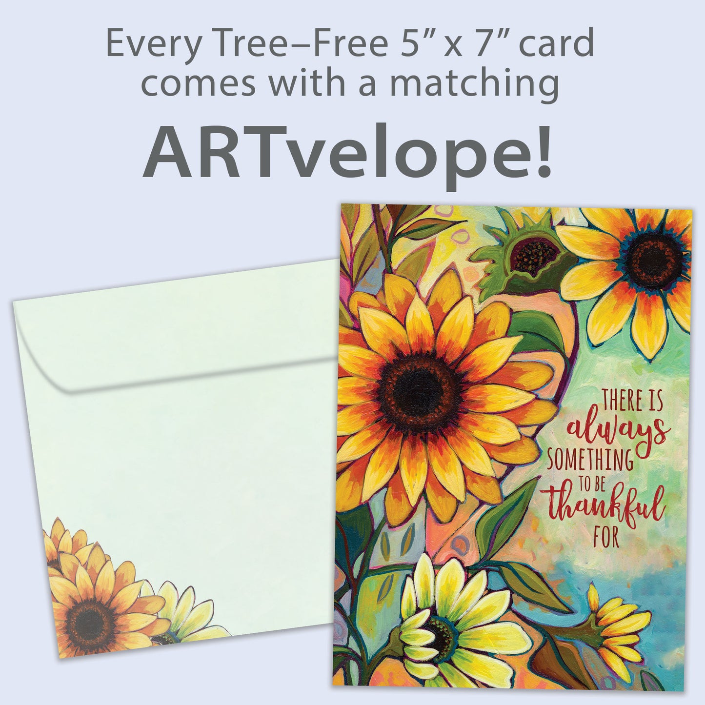 Thankful Sunflowers Thanksgiving Card