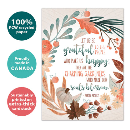 Grateful and Happy Thanksgiving Card