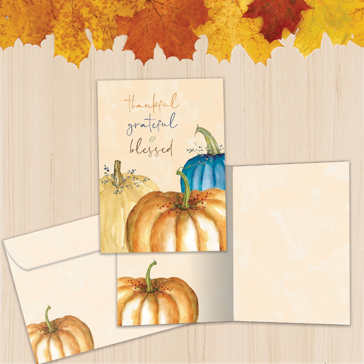 Thankful Pumpkins Thanksgiving Card