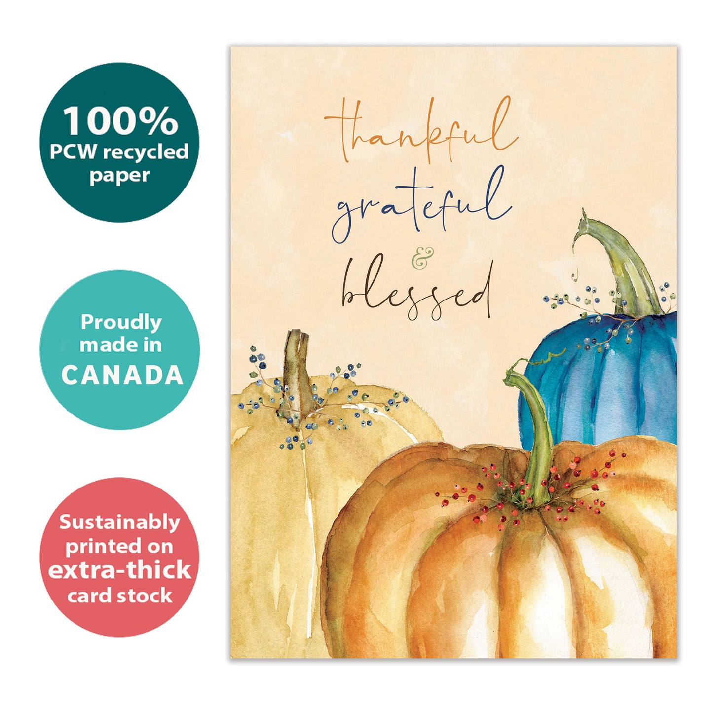 Thankful Pumpkins Thanksgiving Card