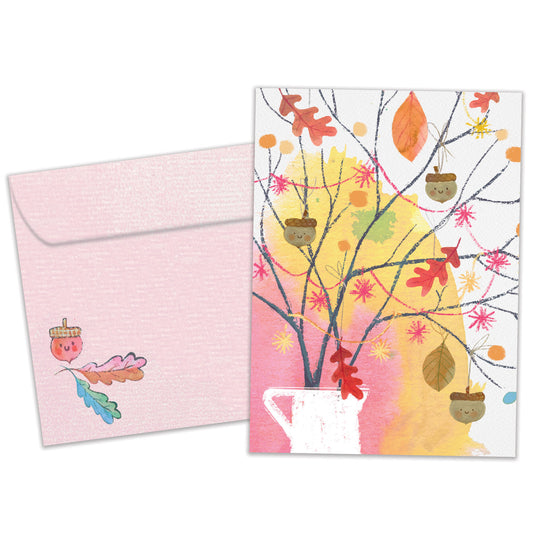 Happy Fall Bouquet Thanksgiving Card