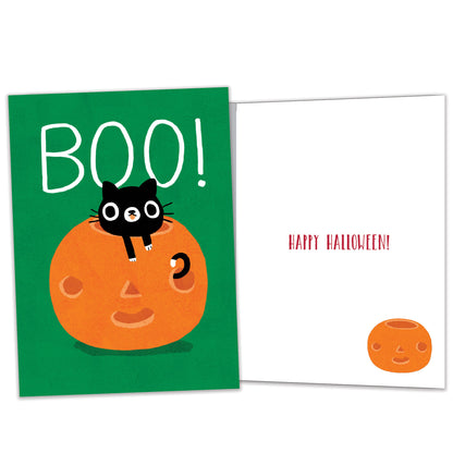 Boo Cat Halloween Card