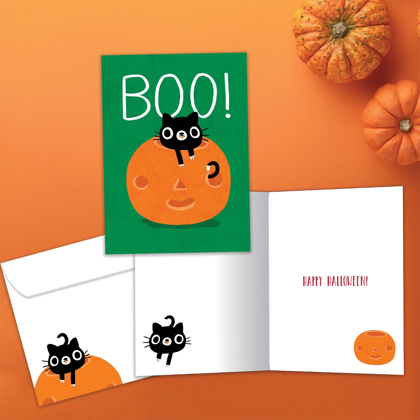Boo Cat Halloween Card