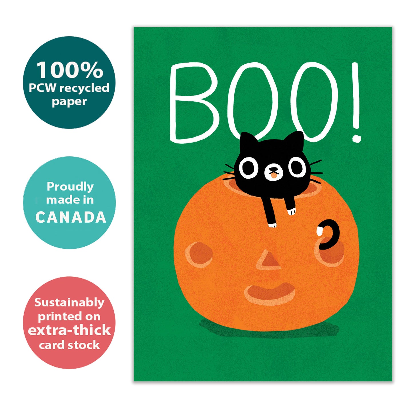 Boo Cat Halloween Card