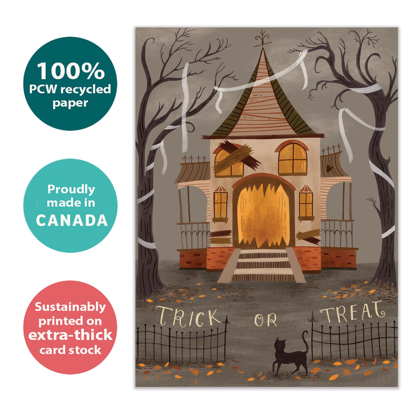 Haunted House Halloween Card