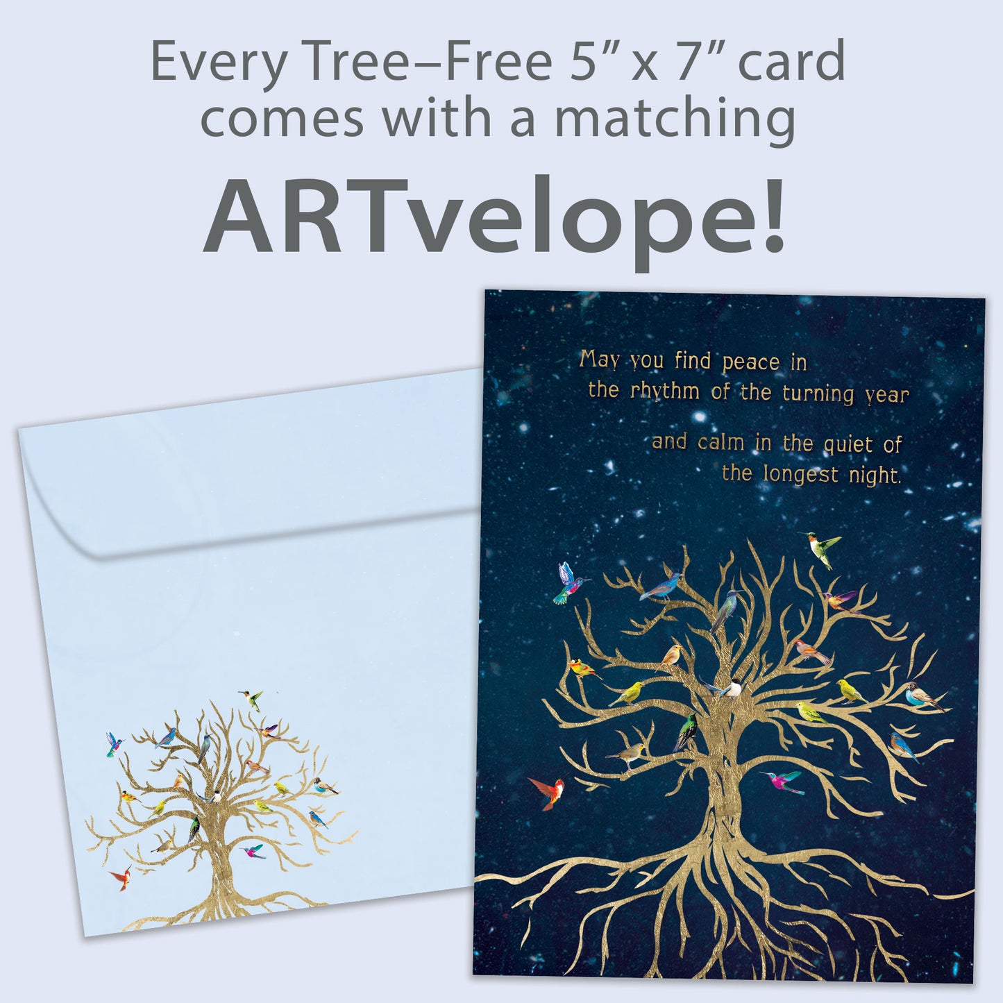 Bird Tree of Life Solstice Card