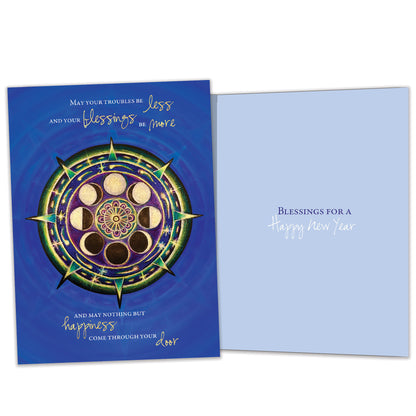 New Year Mandala Irish Blessing New Year’s Card