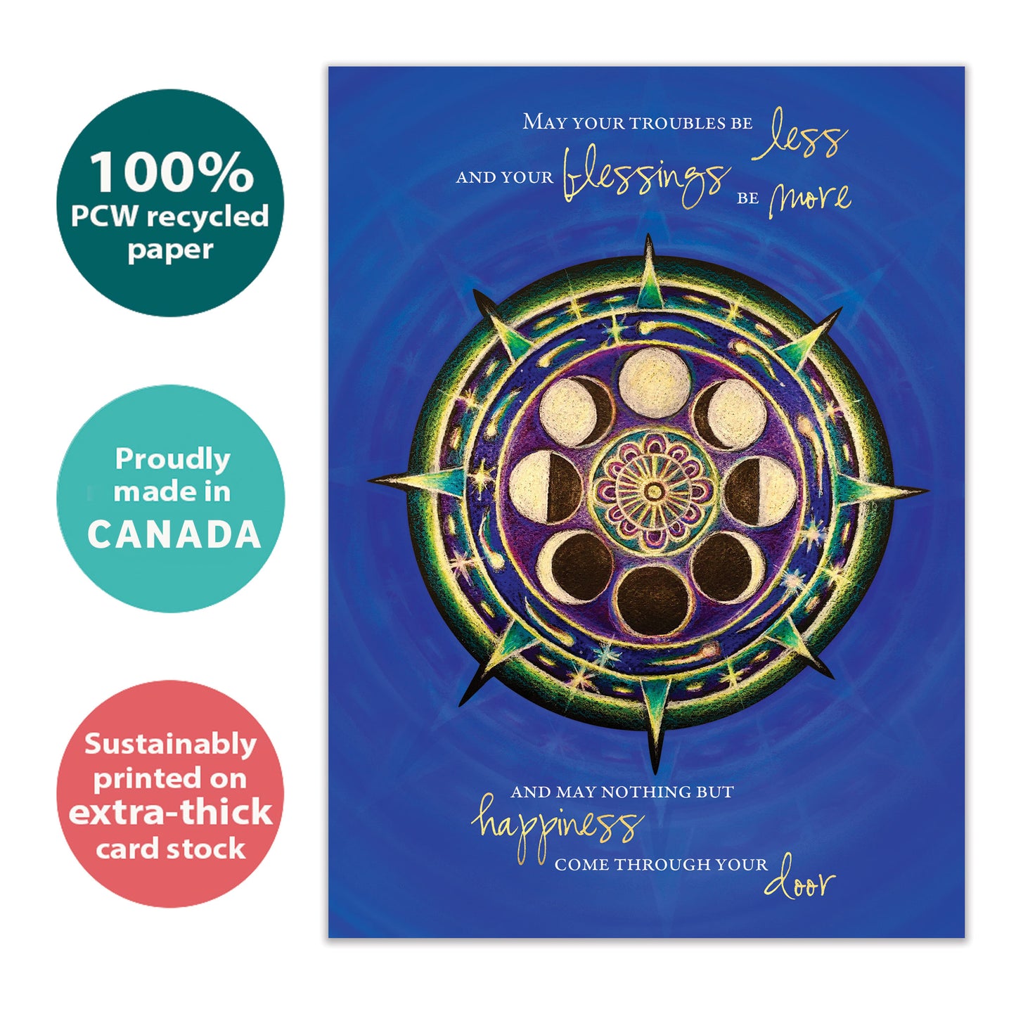 New Year Mandala Irish Blessing New Year’s Card