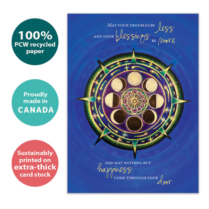 New Year Mandala Irish Blessing New Year’s Card