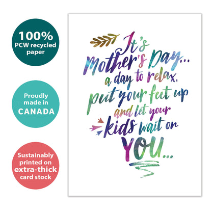 Feet Up Mother’s Day Card