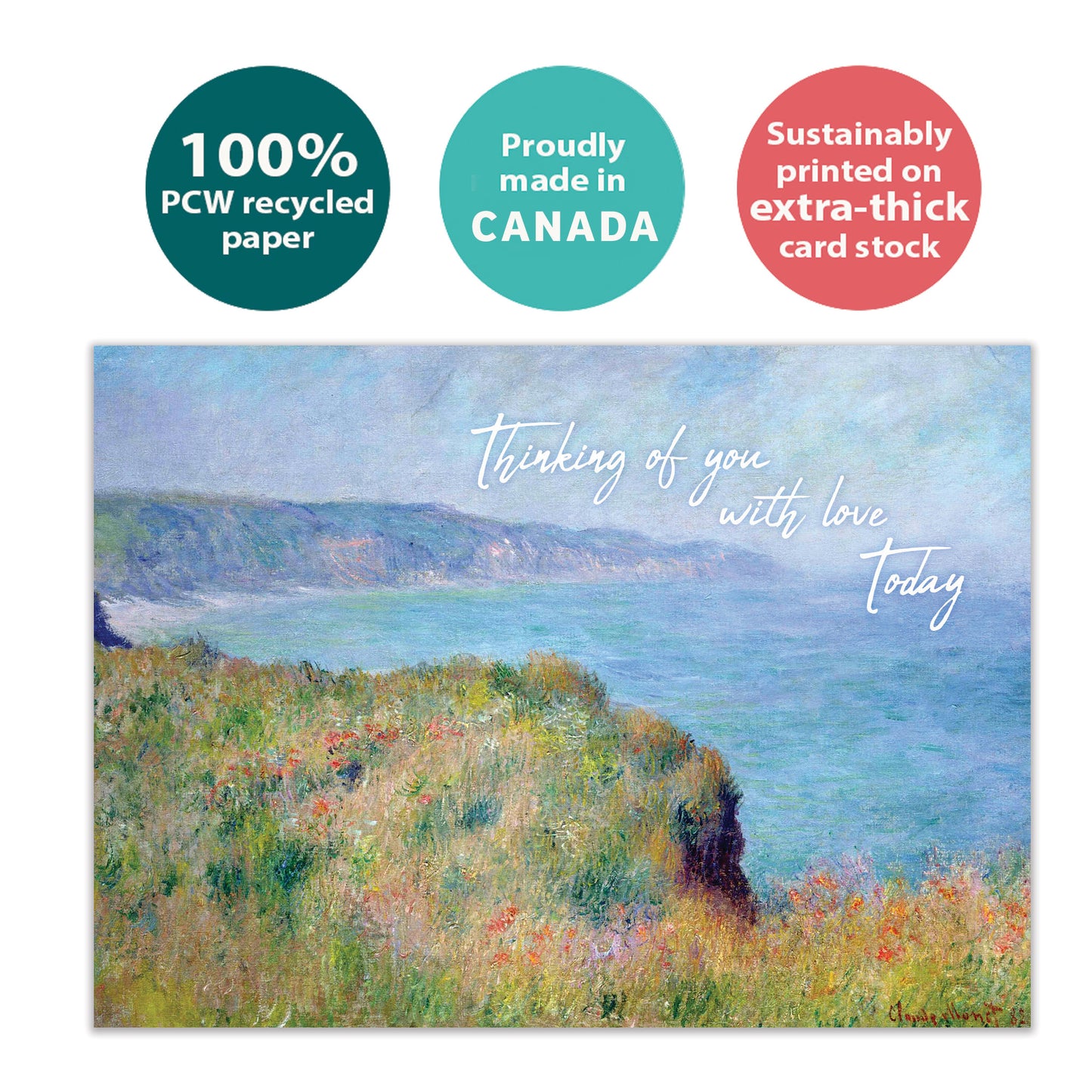 Edge of the Cliff at Pourville Father's Day Card