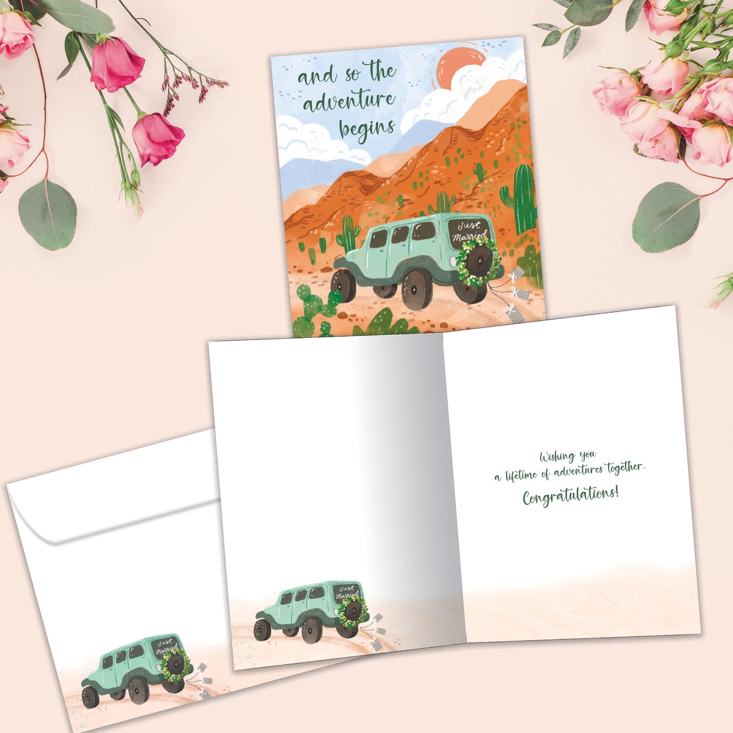 Life Desert Adventure Wedding Card