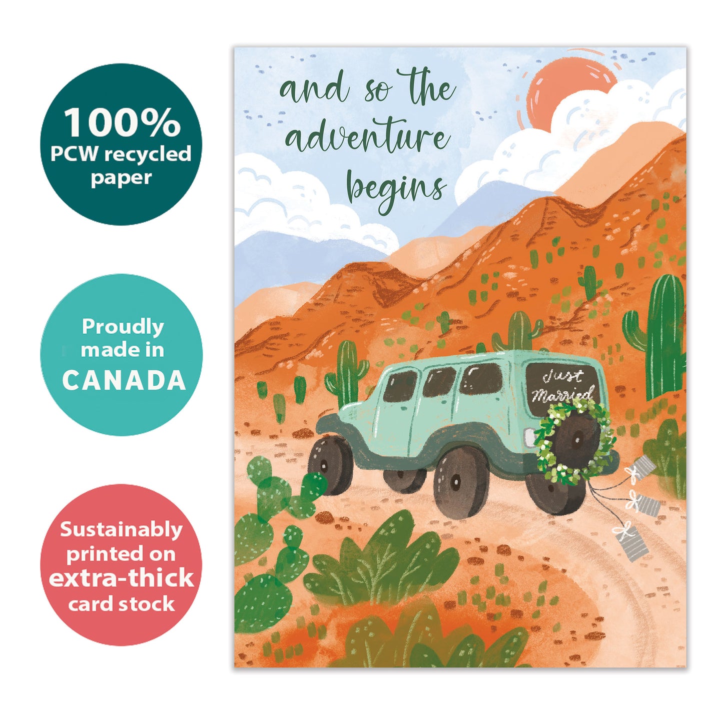 Life Desert Adventure Wedding Card
