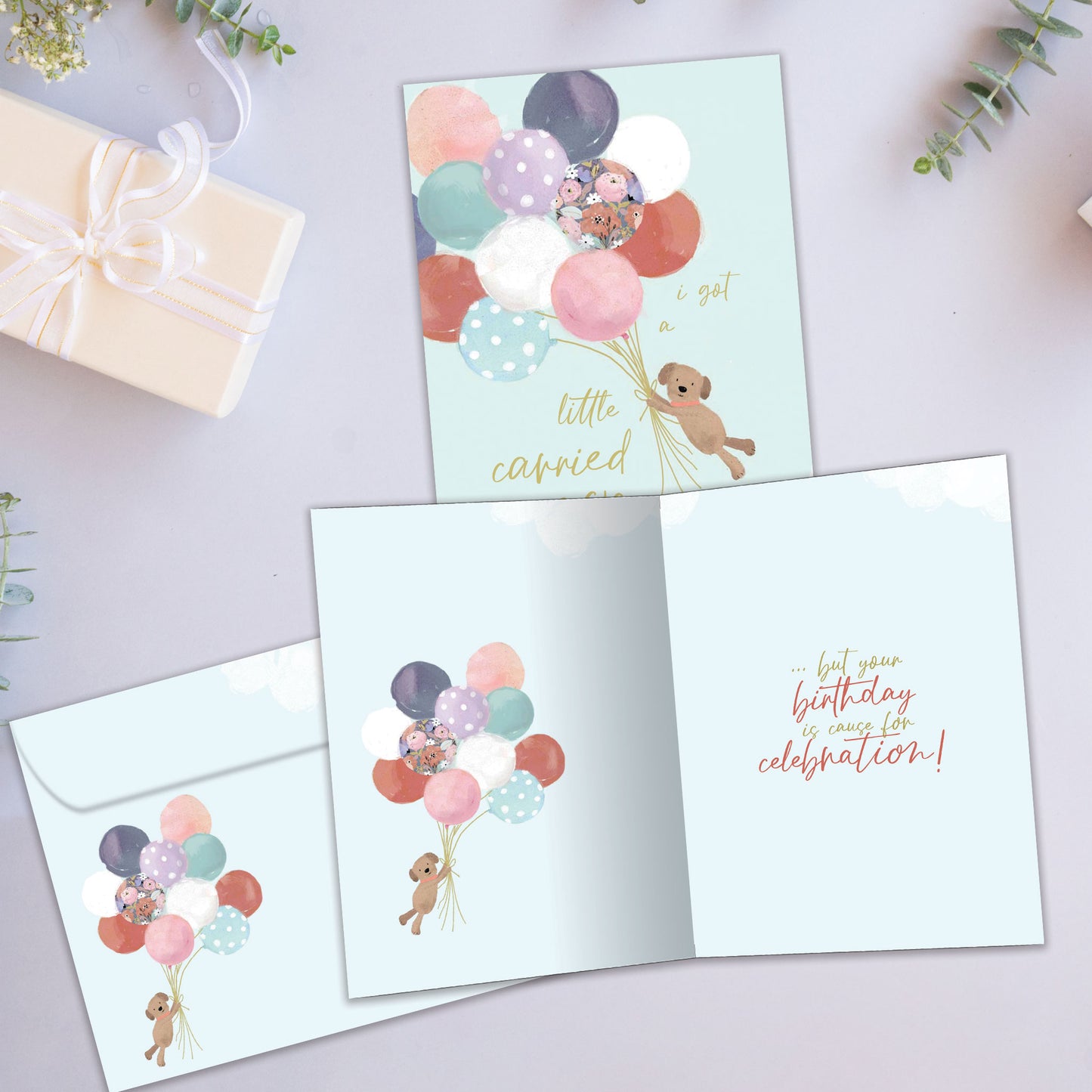 Carried Away Birthday Card