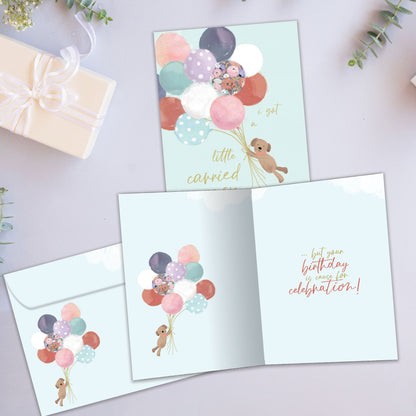 Carried Away Birthday Card