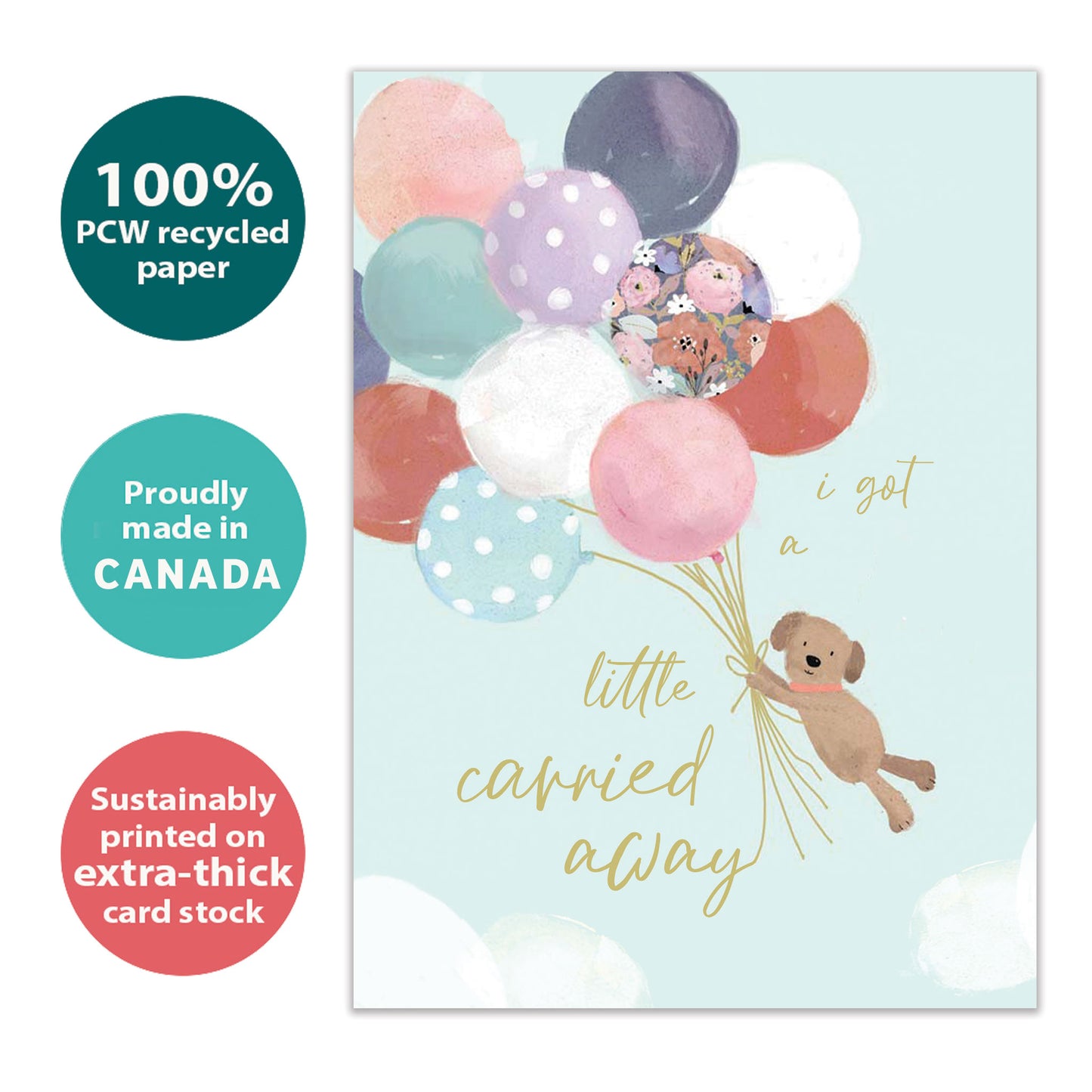Carried Away Birthday Card