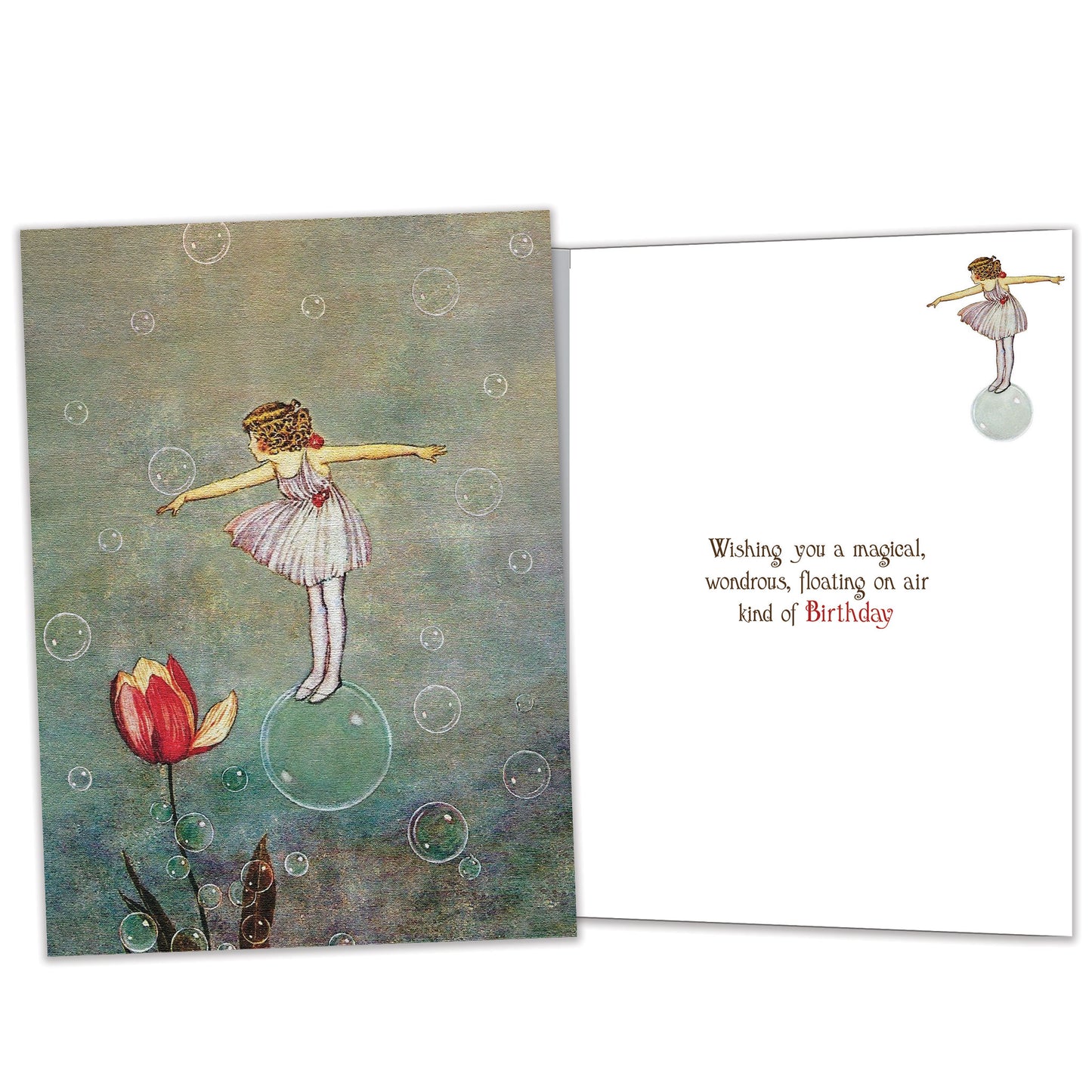 Floating On A Bubble Birthday Card