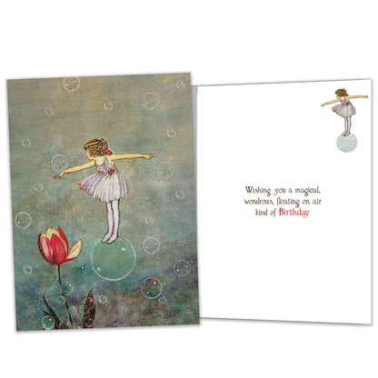 Floating On A Bubble Birthday Card