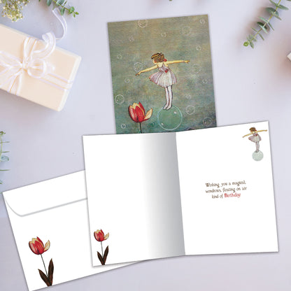 Floating On A Bubble Birthday Card