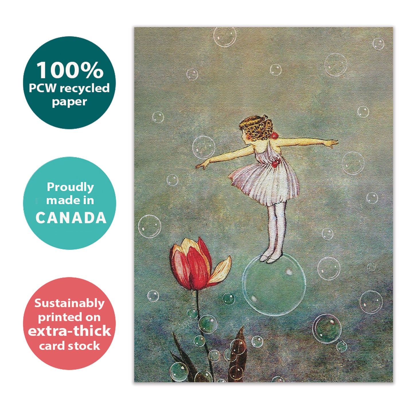 Floating On A Bubble Birthday Card