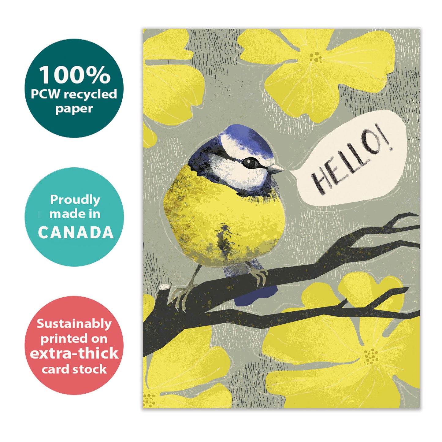 Hello Yellow Thinking of You Card