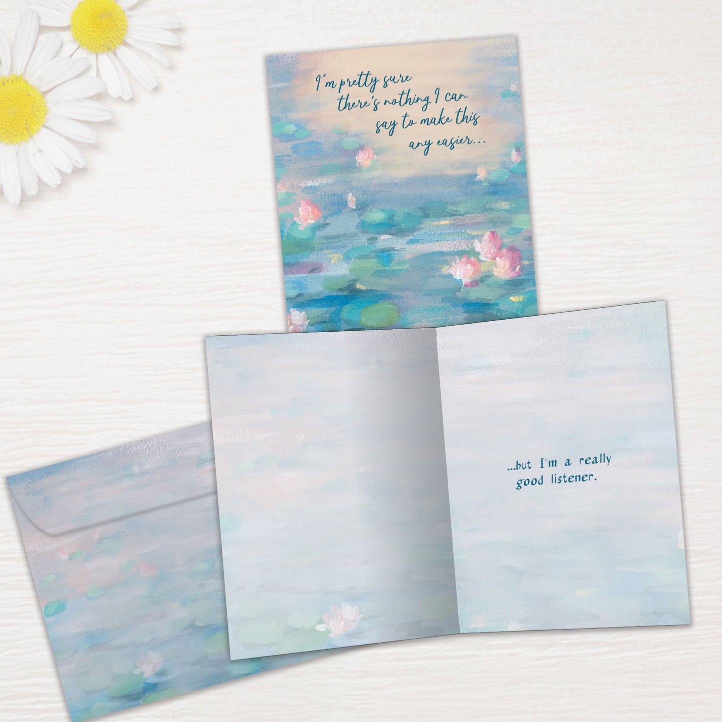 Listening Waterlilies Support Card