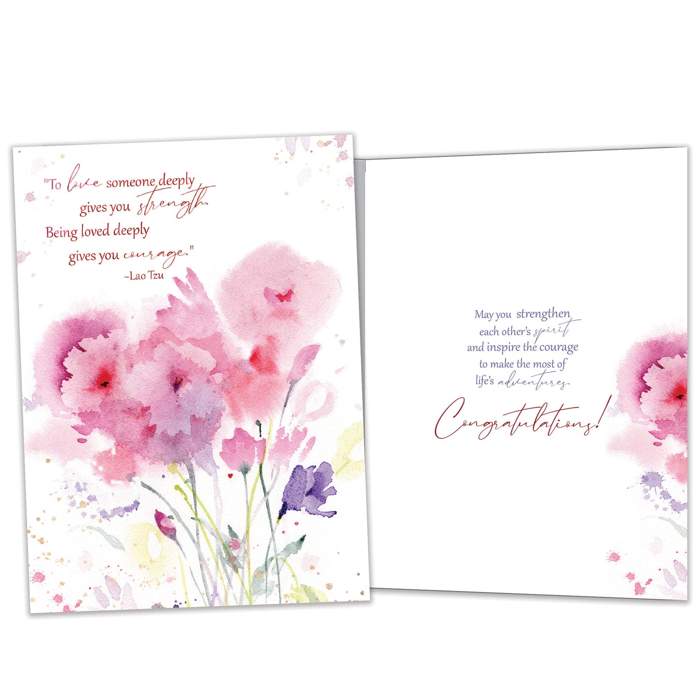 Strength and Courage Wedding Card