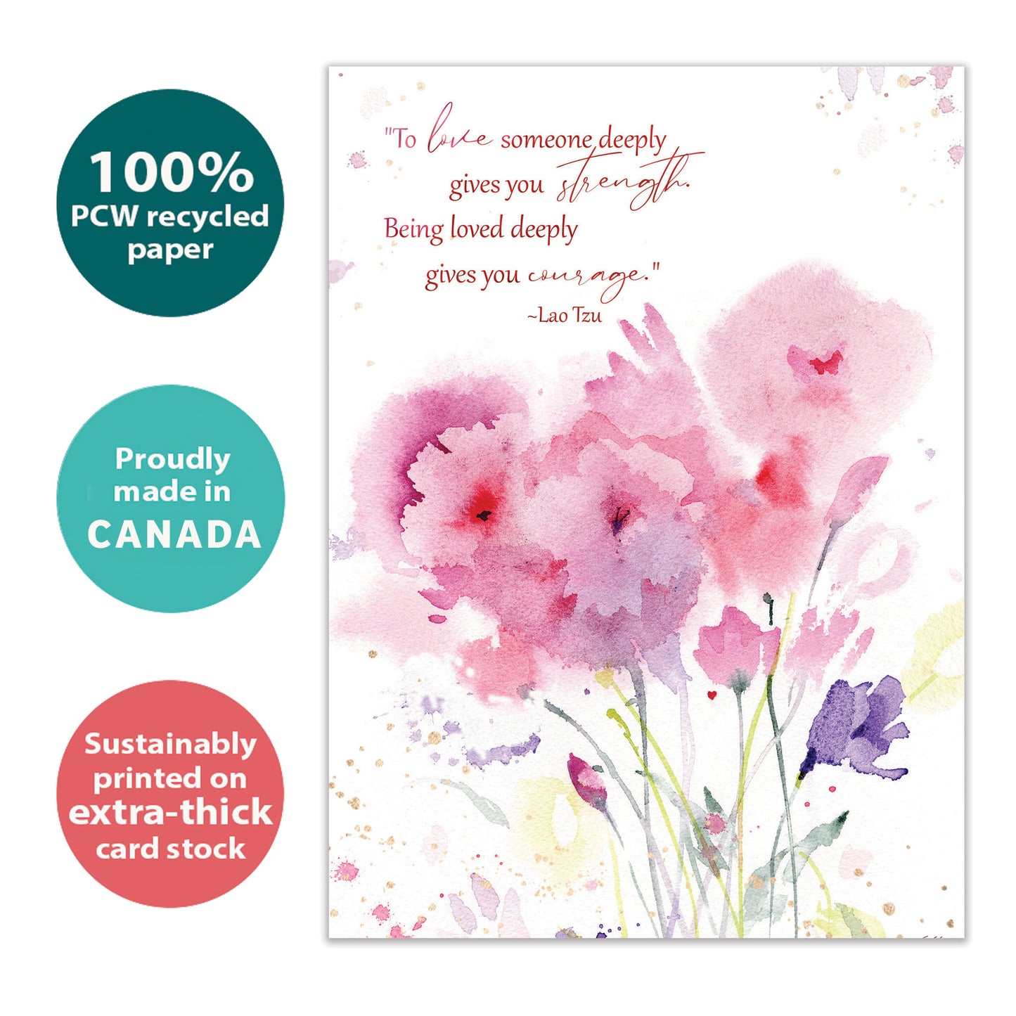 Strength and Courage Wedding Card