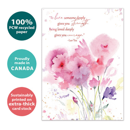 Strength and Courage Wedding Card
