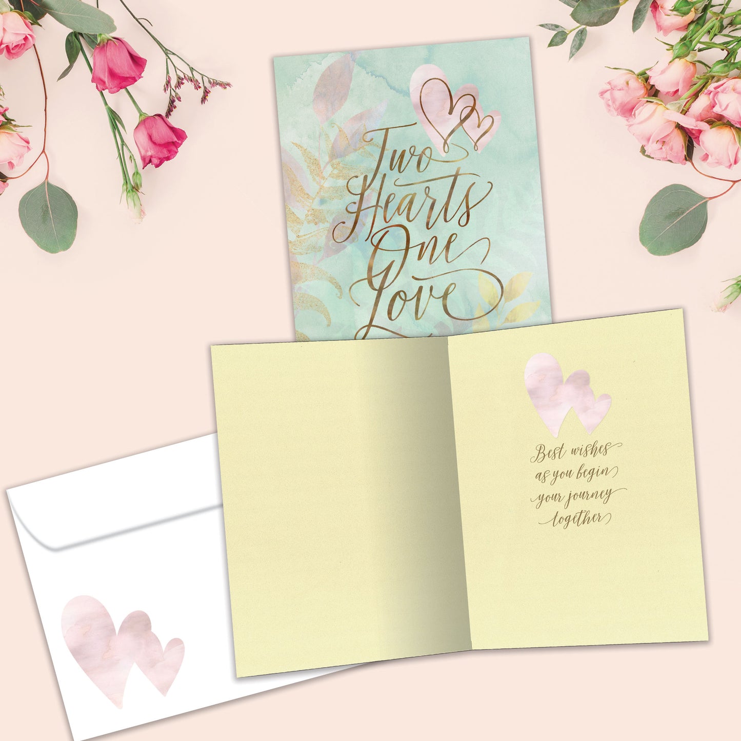 Two Hearts Wedding Card