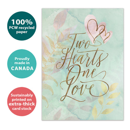 Two Hearts Wedding Card