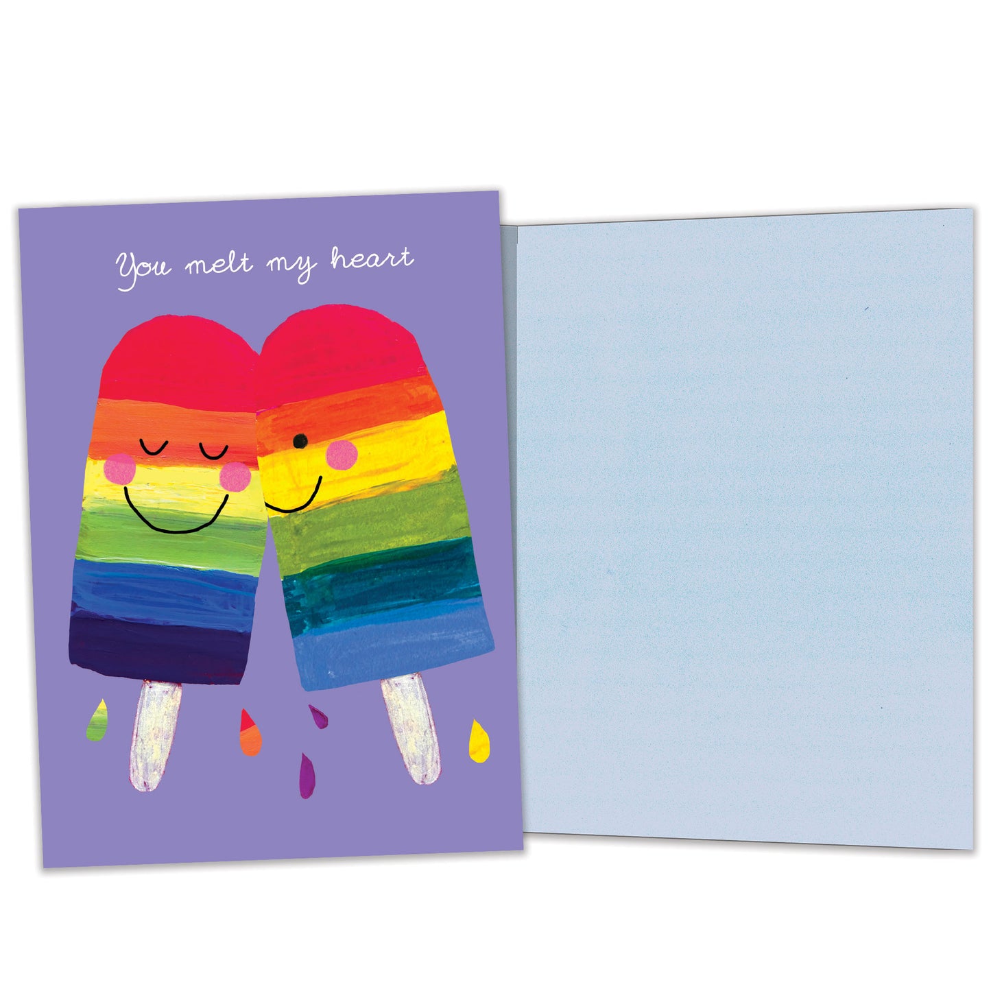 Rainbow Popsicles Love Card