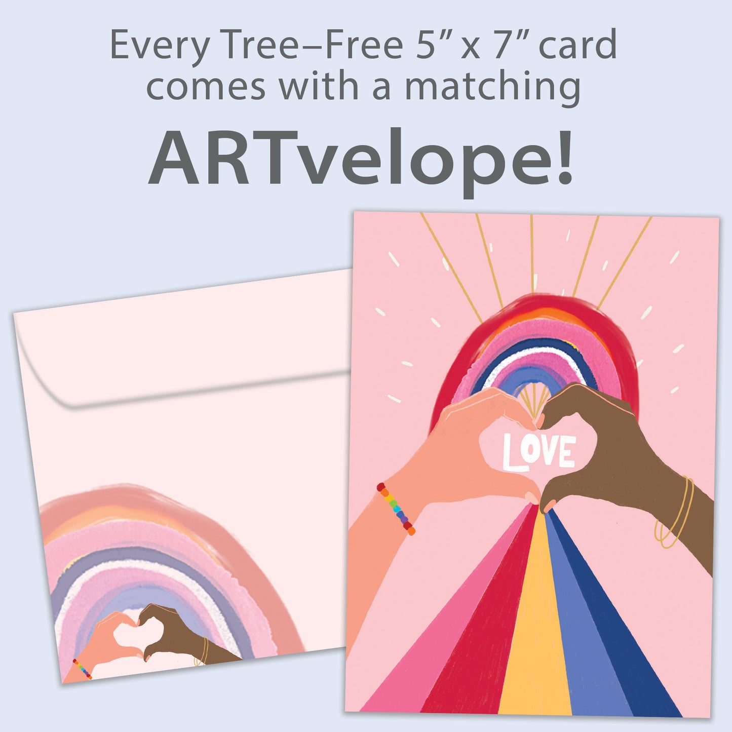 Heart Rainbow Love Card
