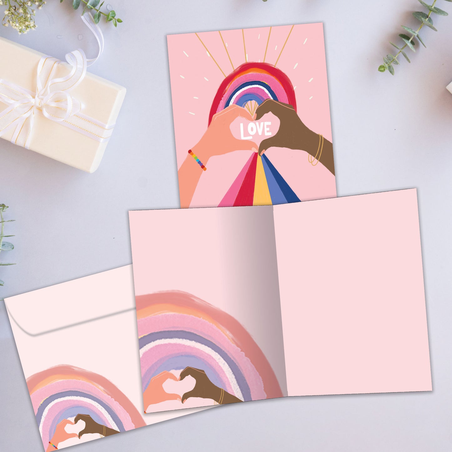 Heart Rainbow Love Card