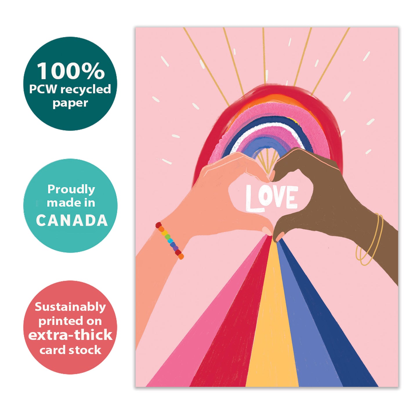 Heart Rainbow Love Card