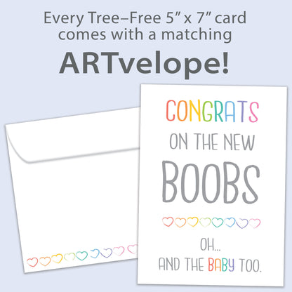 New Boobs New Baby Card