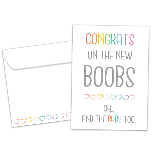 New Boobs New Baby Card