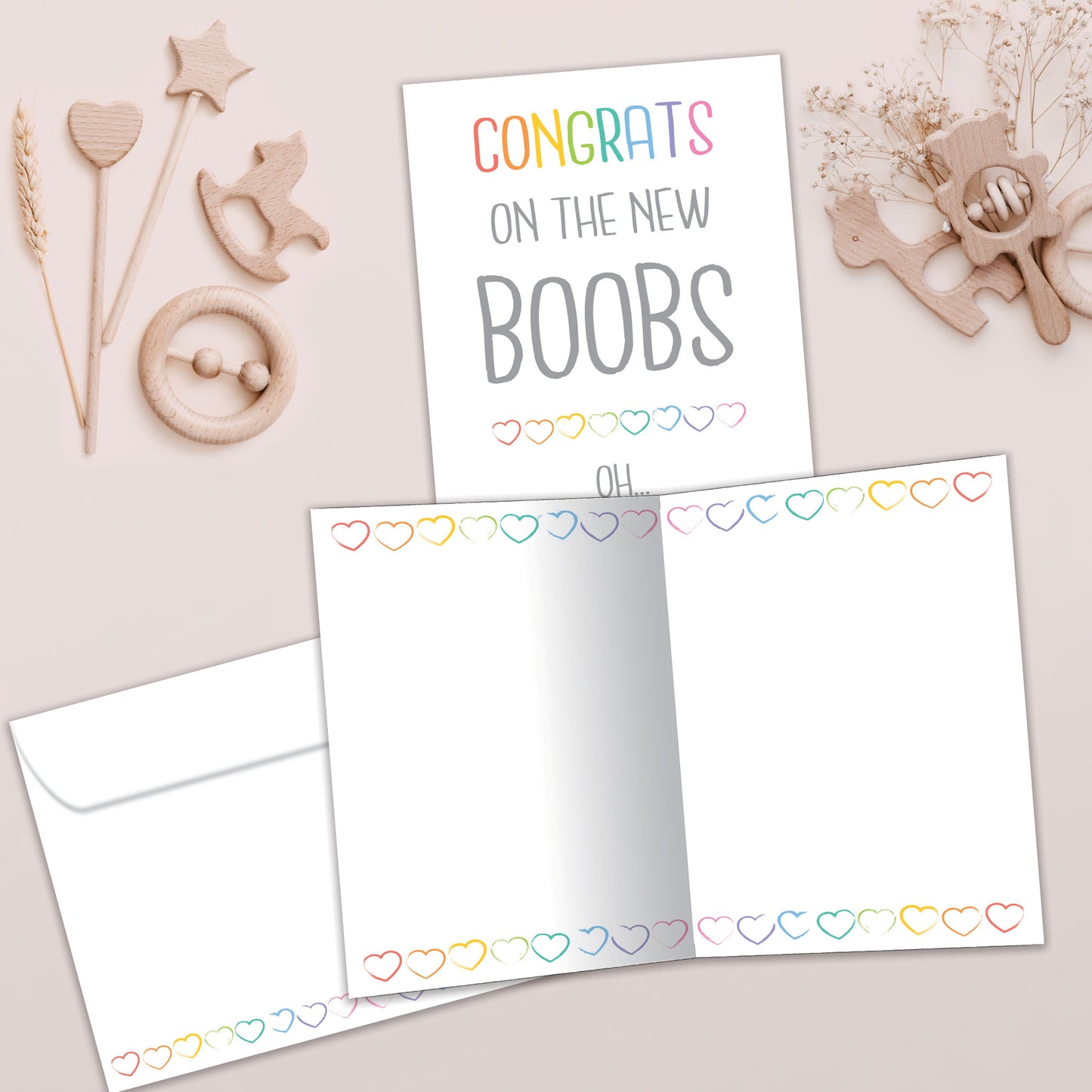 New Boobs New Baby Card