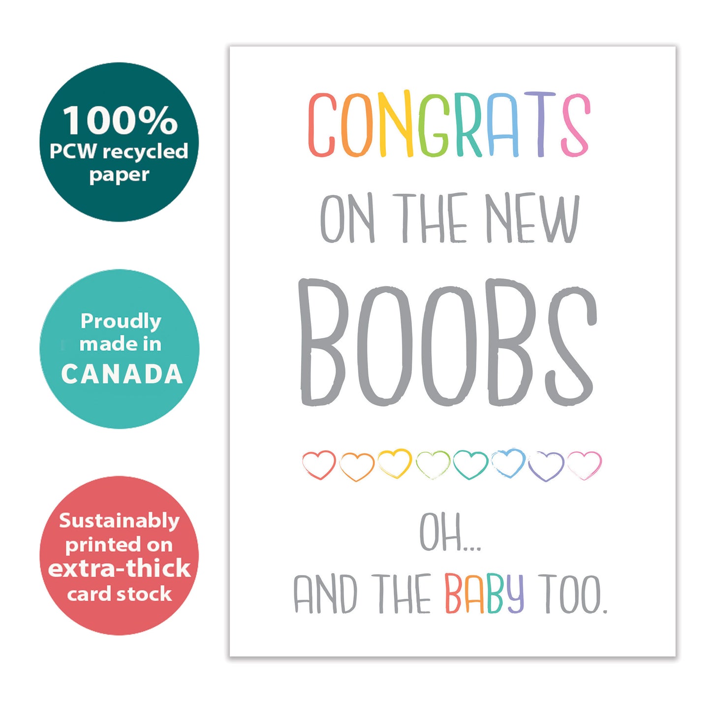 New Boobs New Baby Card